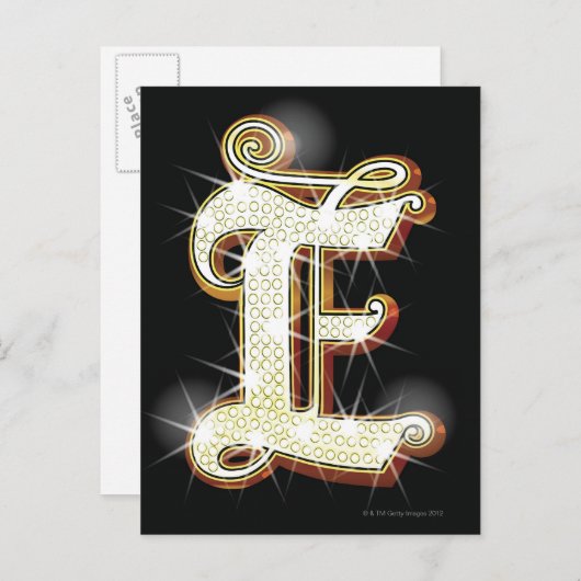 Carte Postale Alphabet à bille E (Devant / Derrière)