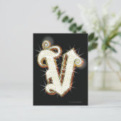 Carte Postale Alphabet à bille V (Debout devant)