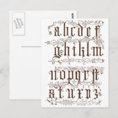 Carte Postale Alphabet A-Z Accessoires illustratifs (Devant / Derrière)