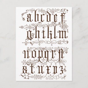 Carte Postale Alphabet A-Z Accessoires illustratifs