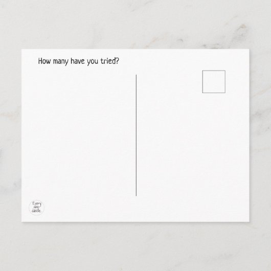 Carte Postale Alphabet alimentaire (Dos)