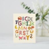 Carte Postale Alphabet anglais (Debout devant)