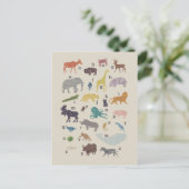 Carte postale Alphabet animal (Debout devant)