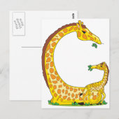 Carte Postale alphabet animal G (Devant / Derrière)