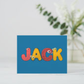 Carte Postale alphabet animal Jack (Debout devant)
