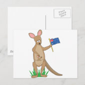 Carte Postale Alphabet animal Kangaroo (Devant / Derrière)