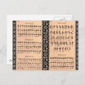 Carte Postale Alphabet arménien (Devant / Derrière)