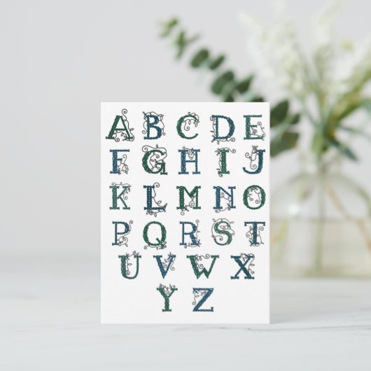 Carte postale Alphabet celtique (Debout devant)