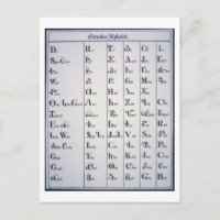 Alphabet Cherokee, développé en 1821 (impression)