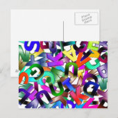 Carte Postale Alphabet coloré (Devant / Derrière)