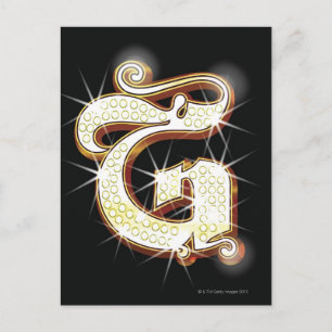 Carte Postale alphabet de bille G