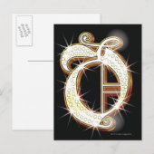 Carte Postale alphabet de bille O (Devant / Derrière)