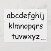 Carte Postale Alphabet de Janz White Smoke ABC (Dos)