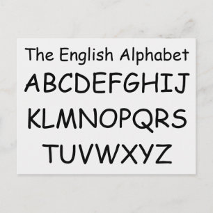 Carte Postale Alphabet de Janz White Smoke ABC