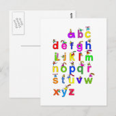 Carte Postale Alphabet Enfants (Devant / Derrière)