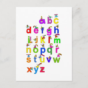 Carte Postale Alphabet Enfants