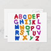 Carte Postale alphabet gelé (Devant / Derrière)