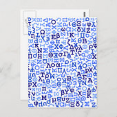 Carte Postale alphabet grec (Devant / Derrière)