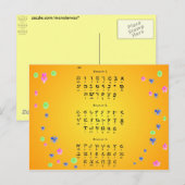 Carte Postale Alphabet hébreu (Devant / Derrière)