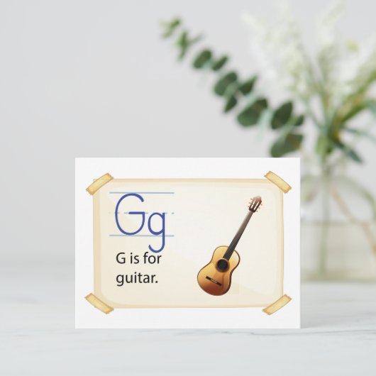 Carte Postale Alphabet L (Debout devant)