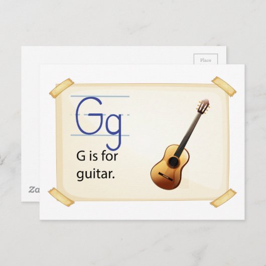 Carte Postale Alphabet L (Devant / Derrière)