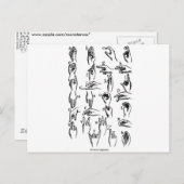 Carte Postale Alphabet Langue des signes (Devant / Derrière)