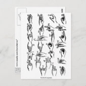Carte Postale Alphabet Langue des signes (Devant / Derrière)