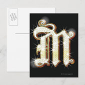 Carte Postale alphabet M (Devant / Derrière)