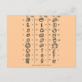 Carte Postale Alphabet maya (Devant)