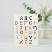 Carte postale Alphabet Objet | Retour à l'école AB (Debout devant)