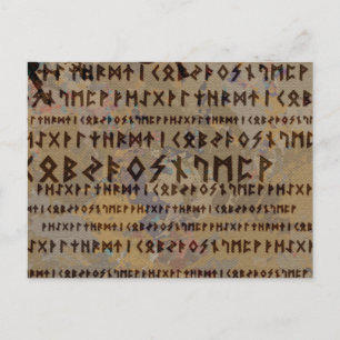Carte Postale alphabet runique - Ancien Futhark