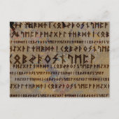 Carte Postale alphabet runique - Ancien Futhark (Devant)
