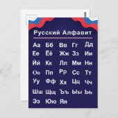 Carte Postale Alphabet russe (Devant / Derrière)