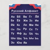 Carte Postale Alphabet russe (Devant)