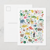 Carte Postale Alphabet tropical pour enfants (Devant / Derrière)