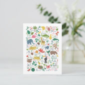 Carte Postale Alphabet tropical pour enfants (Debout devant)