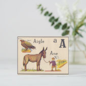 Carte postale Alphabet vintage (Debout devant)