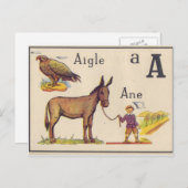 Carte postale Alphabet vintage (Devant / Derrière)