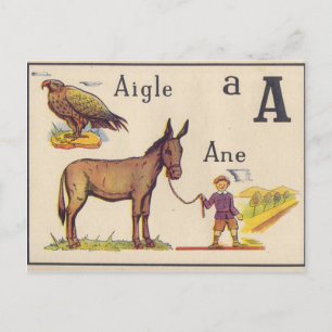 Carte postale Alphabet vintage