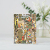 Carte Postale Alphabet vintage (Debout devant)
