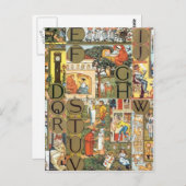 Carte Postale Alphabet vintage (Devant / Derrière)