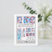 Carte Postale Alphabets Art Nouveau, Mucha (Debout devant)