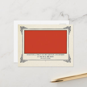 Carte Postale Alphonse Allais, Poisson d'avril, Rouge, Art abstr