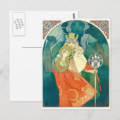 Carte Postale Alphonse Maria Mucha ~ Art Nouveau (Devant / Derrière)