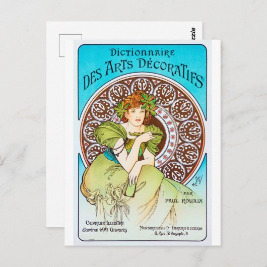 Carte Postale Alphonse Mucha (Devant / Derrière)