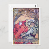 Carte Postale Alphonse Mucha (Devant / Derrière)