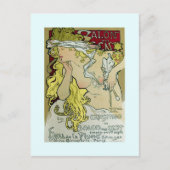 Carte Postale Alphonse Mucha, Affiche de l'exposition, 1896. (Devant)