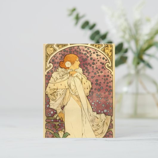 Carte Postale Alphonse Mucha Art Déco (Debout devant)