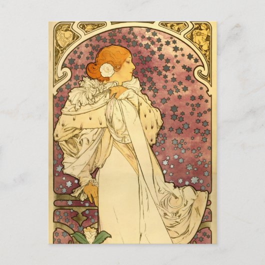 Carte Postale Alphonse Mucha Art Déco (Devant)