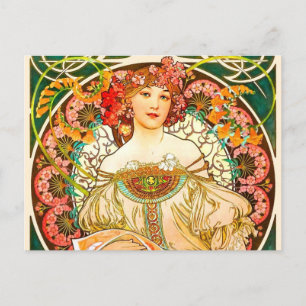 Carte Postale Alphonse Mucha Art Nouveau Daydream